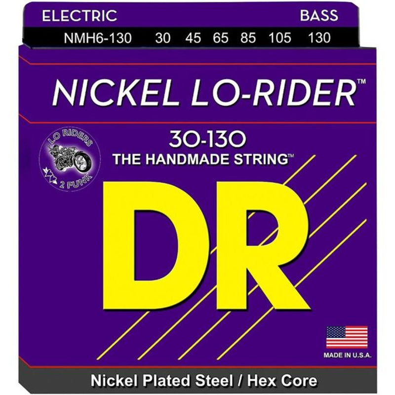 DR Handmade Strings NMH6-130 6 Electric Bass Strings Medium - 30-130