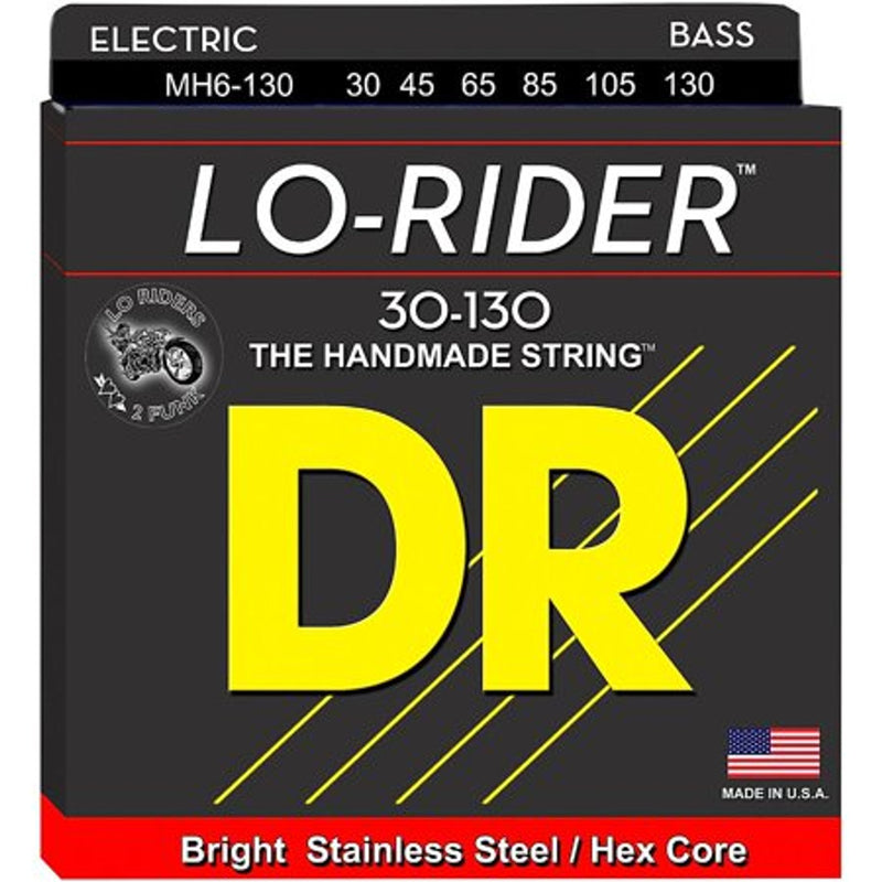 DR Handmade Strings MH6-130 6 Electric Bass Strings Medium - 30-130