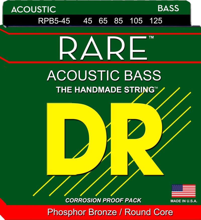 DR Handmade Strings RPB5-45 5 Acoustic Bass Strings Medium - 45-125