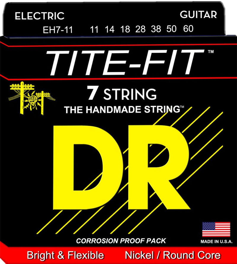 DR Handmade Strings EH7-11 7 Electric Guitar Strings Heavy - 11-60