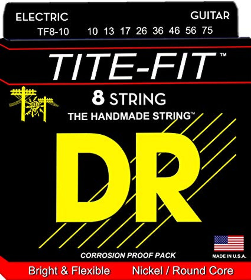 DR Handmade Strings TF8-10 8 Electric Guitar Strings Medium - 10-75