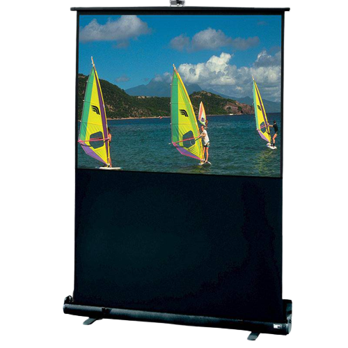 Draper 230120 Matt White XT1000E Portable Floor Rising Projector Screen - HDTV (45"x80")