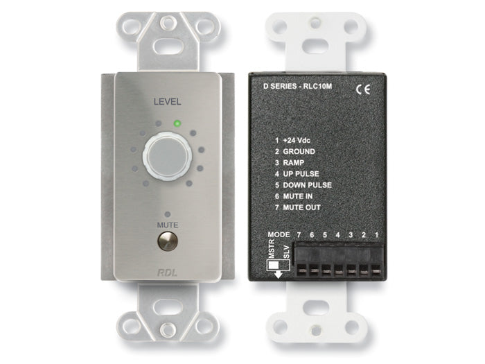 RDL DS-RLC10M Remote Level Control Wall Plate with Mute Button