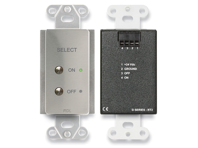 RDL DS-RT2 Remote Control Selector Wall Plate