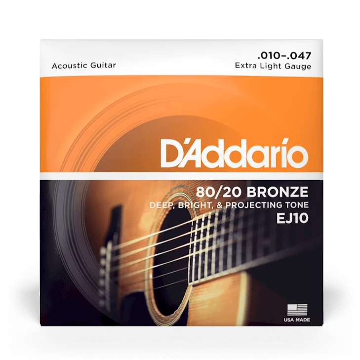 D'Addario EJ10 80/20 Bronze Extra Clair 10-47