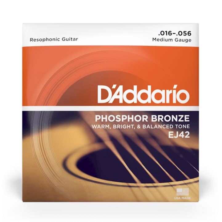 D'Addario EJ42 Guitare rephonique bronze phosphoreux 16-56
