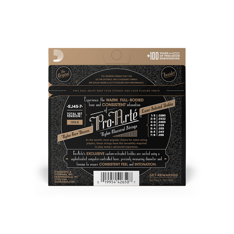 D'Addario EJ45-7 Nylon Classical Guitar Strings