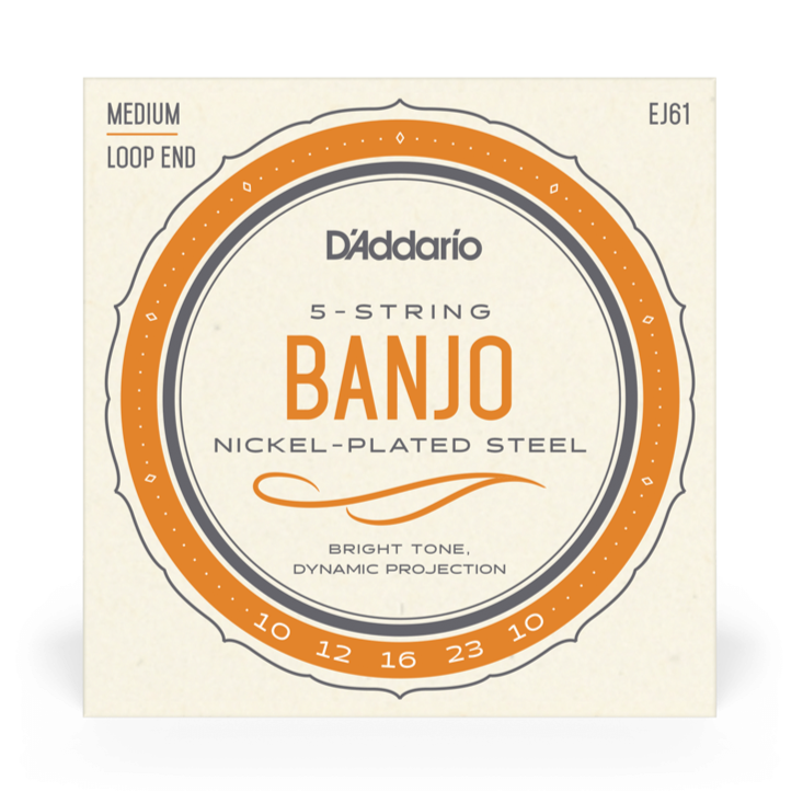 D'Addario EJ61 Nickel 5-String Banjo Medium