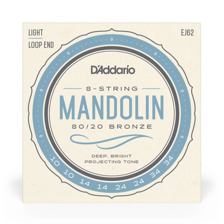 D'Addario EJ62 Mandolin 80/20 Bronze Light 10-34