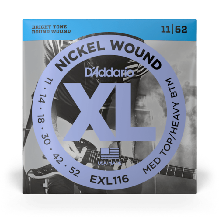 D'Addario EXL116 Nickel Wound M-TOP HVY-BTM 11-52