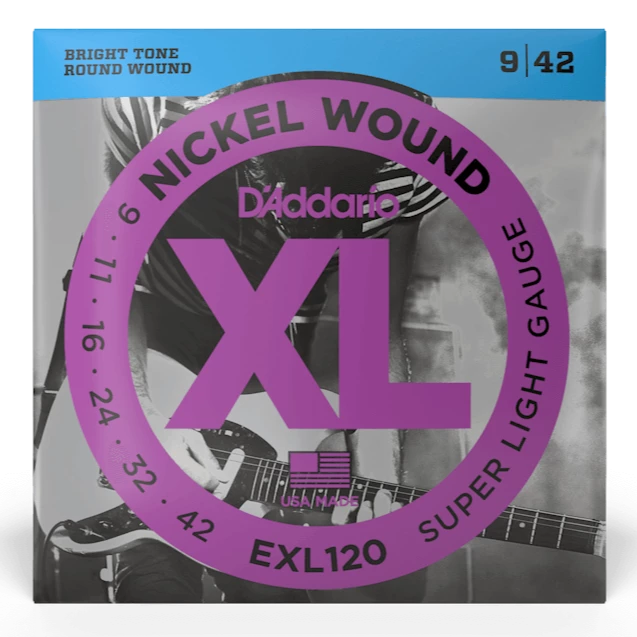 D'Addario EXL120 Nickel Wound SUPER LÉGER 09-42