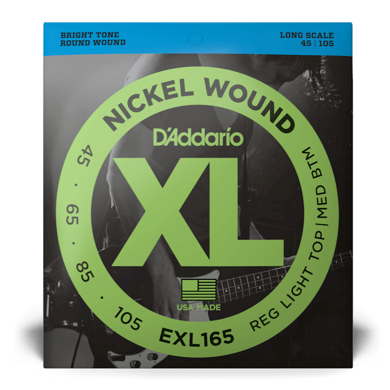 D'Addario EXL165 Nickel Round Wound LONG SCALE 45-105