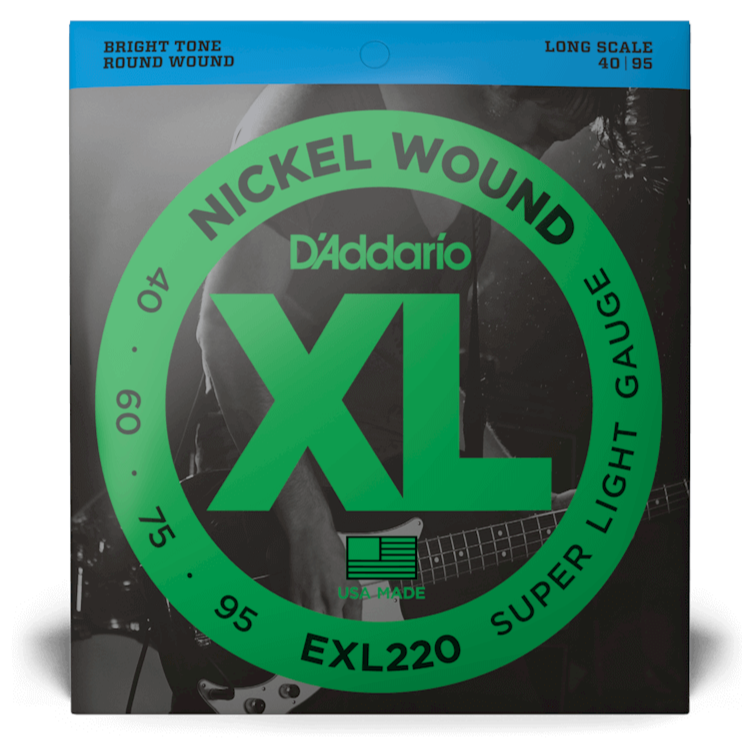 D'Addario Exl220 Nickel Round Wound Long Scale 40-95