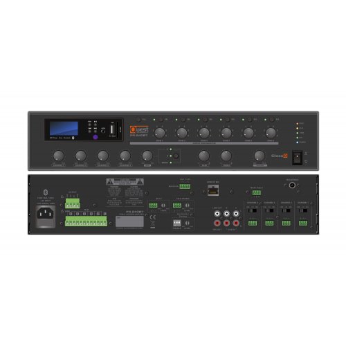 Quest PR-240BT 6 Zone Commercial Mixer Amplifier with Bluetooth - 240W