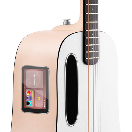 Lava Music LAVA ME PLAY Acoustic Electric Guitar (Light Peach/Frost White)