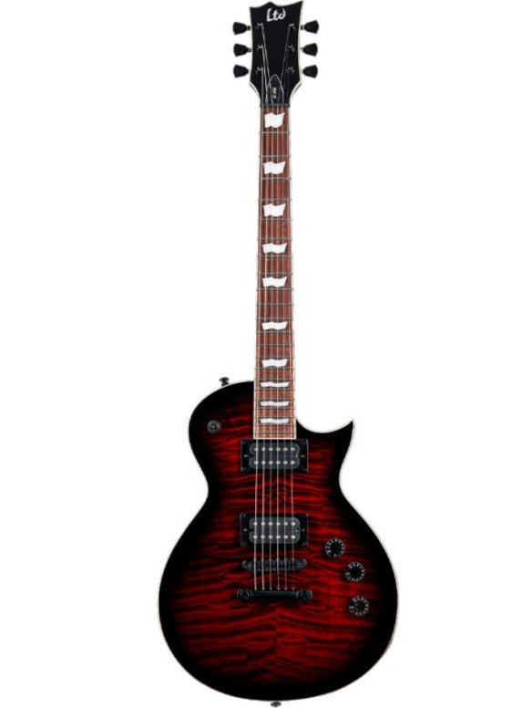 Guitare électrique ESP EC-256QM (voir à travers Black Cherry Sunburst)