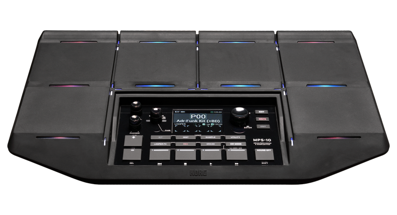 Korg MPS10 Instrument de percussion numérique avec 10 pads de batterie, boucleur et échantillonnage