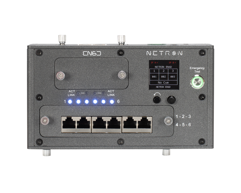 Obsidian EN6D DIN Mount de rail 6 voies Ethernet à DMX Gateway