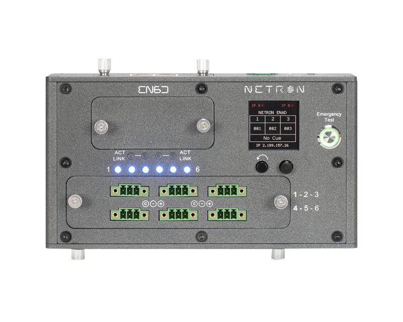 Obsidian EN6D DIN Mount de rail 6 voies Ethernet à DMX Gateway