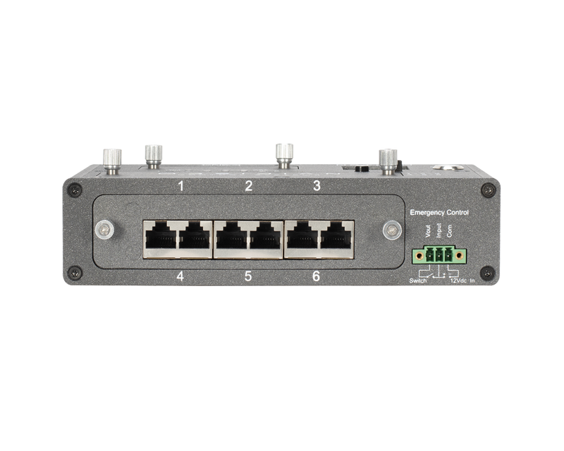 Obsidian EN6D DIN Mount de rail 6 voies Ethernet à DMX Gateway