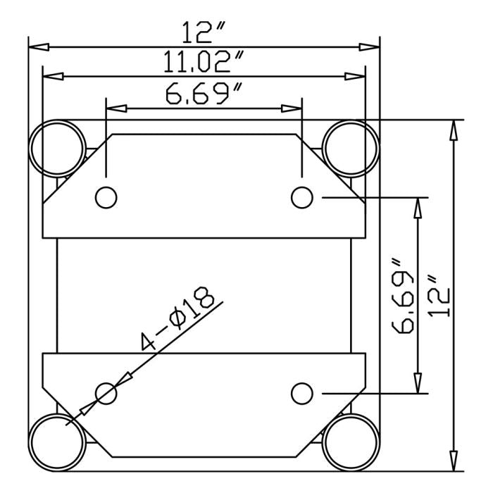 Global Truss DT-GP10 End-Plated Square Truss - 9.84'