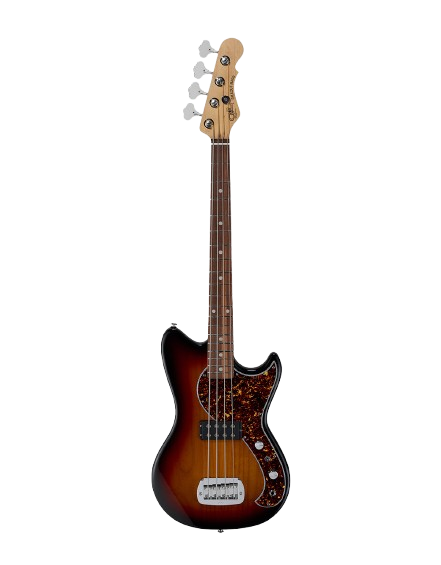 G&L FDFALB-3TS-CR Fullerton Deluxe Fallout Short Scale Electric Bass Guitar (3-Tone Sunburst)