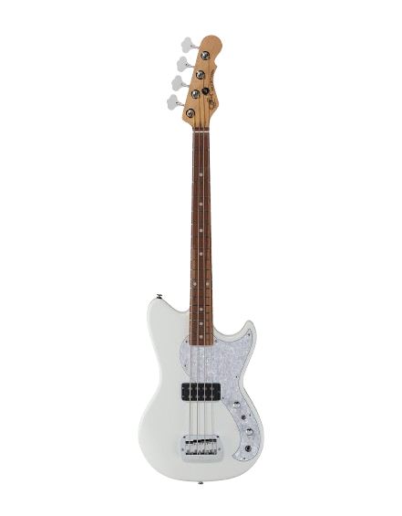 G&L FDFALB-ALW-CR Fullerton Deluxe Fallout Short Scale Electric Bass Guitar (Alpine White)