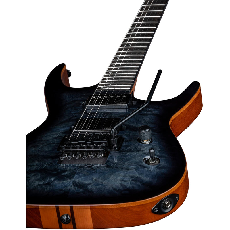 Dean Guitars EXILE SEL F NT QM SBB Exile Select Floyd Electric Guitar (Trans Black Burst)