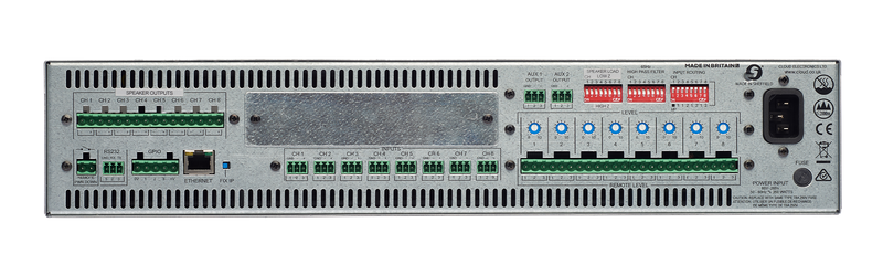 Cloud Electronics CVA8125 Amplificateur DSP numérique à 8 canaux - 125W