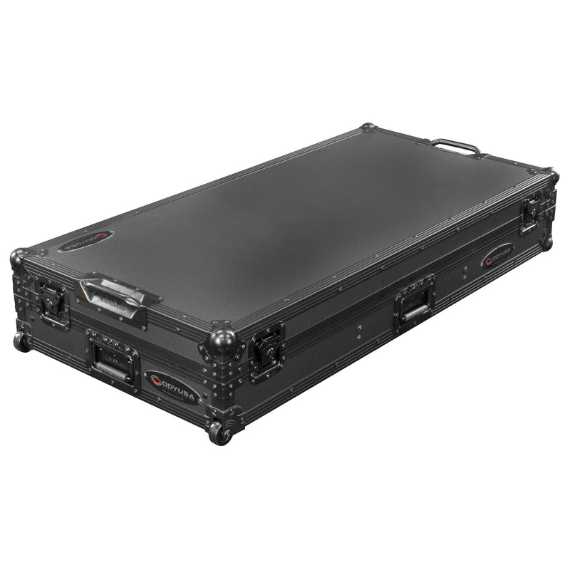 Odyssey FZGSDJMA9CDJWBL Flight case DJ Coffin Glide-Style avec roulettes pour DJM-A9 / CDJ-3000 ou équipement de taille similaire (étiquette noire)