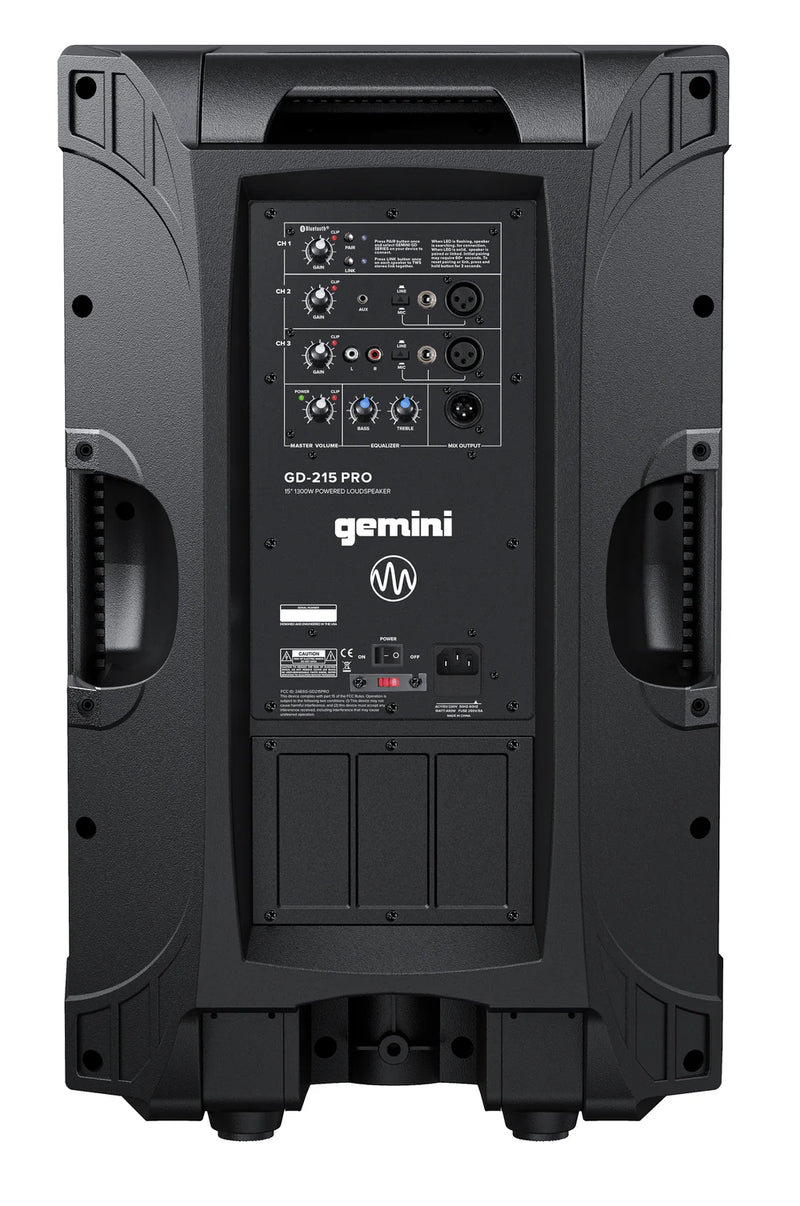 Gemini GD-215pro PAPERS PA SPELER PA avec Bluetooth