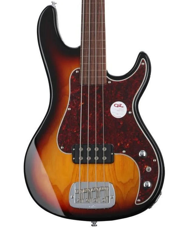 G&LTRIBUTE Series Fretless Electric Bass Guitar (3-Tone Sunburst)