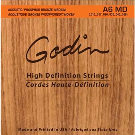 Godin Guitars A6 MD Acoustic Guitar HD Strings