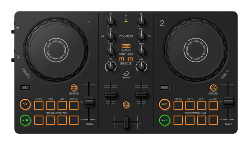 AlphaTheta DJ DDJ-FLX2 Compact 2-Channel DJ Controller