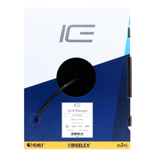 Ice Cable 16-4/P/BLK 14-4 Câble plénum – Boîte de 152,4 m (Noir)