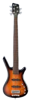 Warwick RockBass CORVETTE CLASSIC 5-String Electric Bass Guitar (Almond Sunburst Transparent High Polish)
