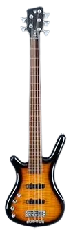 Warwick RockBass CORVETTE CLASSIC Left-Handed 5-String Electric Bass Guitar (Almond Sunburst Transparent High Polish)