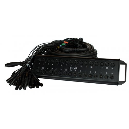 Digiflex HE24-8X-100 Neutrik Rean Connectors Black Connectors With Gold Contacts