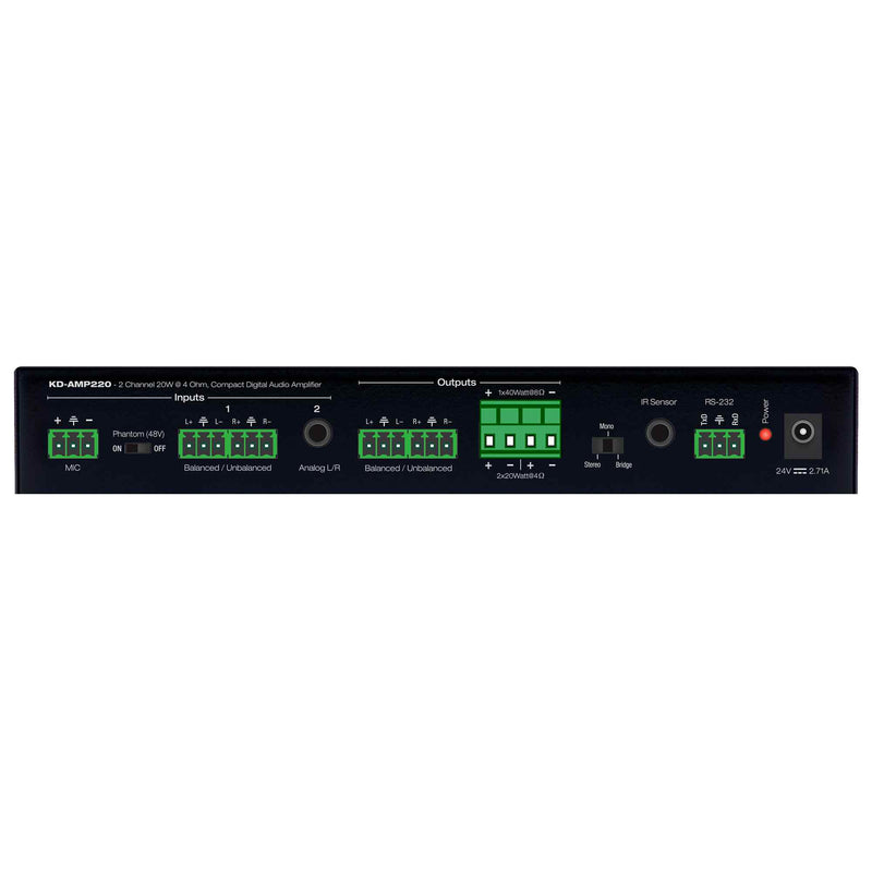 Amplificateur numérique compact KD-AMP220 clé et préamplificateur