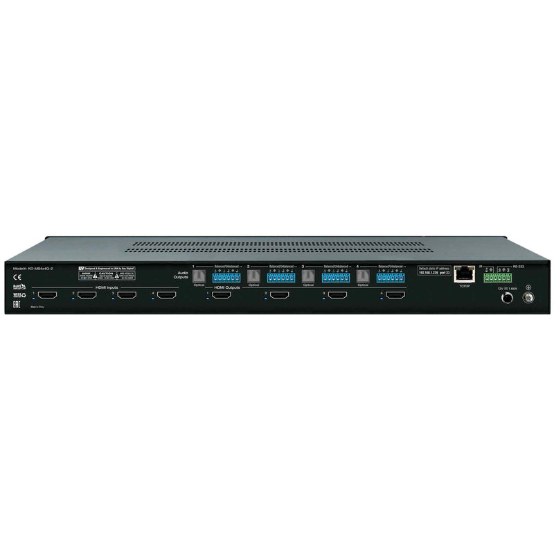 Clé Digital KD-MS4X4G-2 Matrix Switcher avec routage audio indépendant