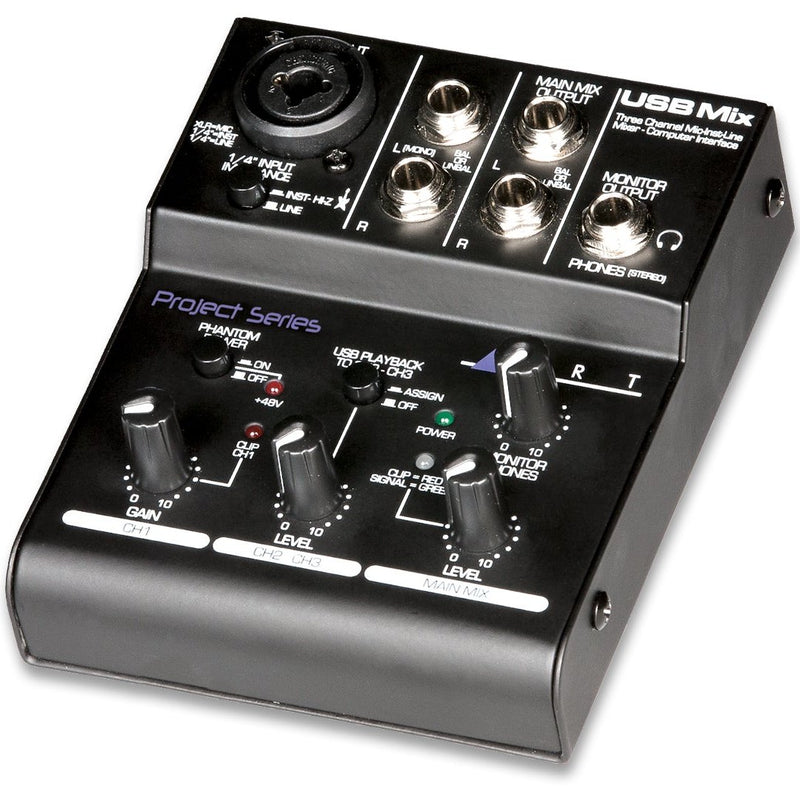 Mélangeur 3 canaux ART USBMIX et interface audio pour ordinateur