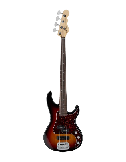 G&L FDSB2-3TS-CR Fullerton Deluxe SB2 Electric Bass Guitar (3-Tone Sunburst)