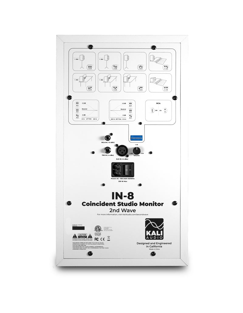 Kali Audio IN8WV2 3 Way Powered Studio Monitor (White)