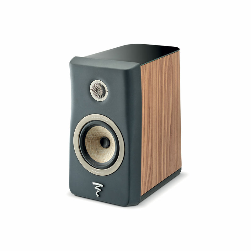 Focal FOAEFBKN1N0G300 KANTA N°1 Bookshelf Speaker (Walnut Mat/Dark Grey Mat)