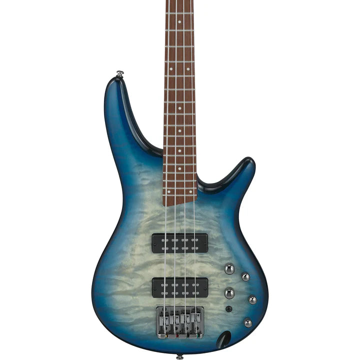 Ibanez SR400EQMSCB Electric Bass Guitar (Stained Cosmic Blue Starburst)