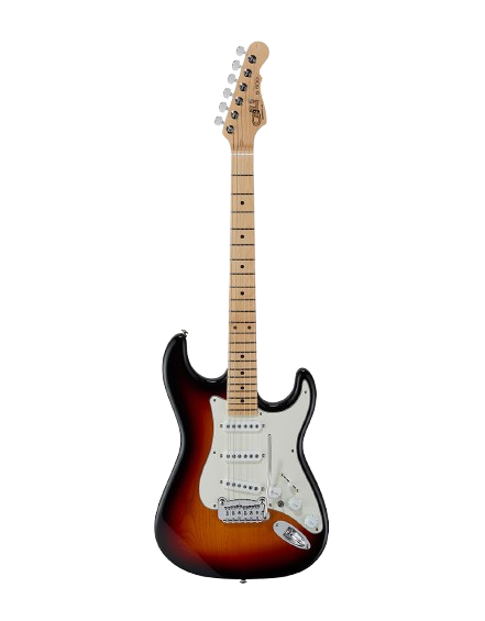 G&L FDS500-3TS-MP Fullerton Deluxe S500 Maple Fretboard Electric Guitar (3-Tone Sunburst)