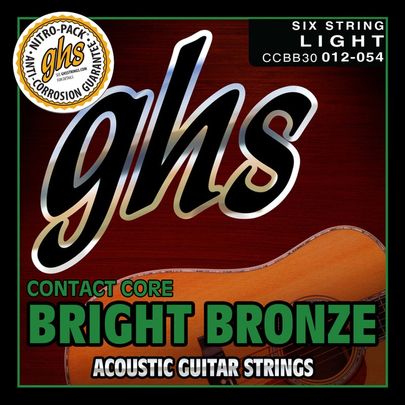 Ghs CCBB30 Contact Core Bright Bronze Acoustic Guitar Strings - Light