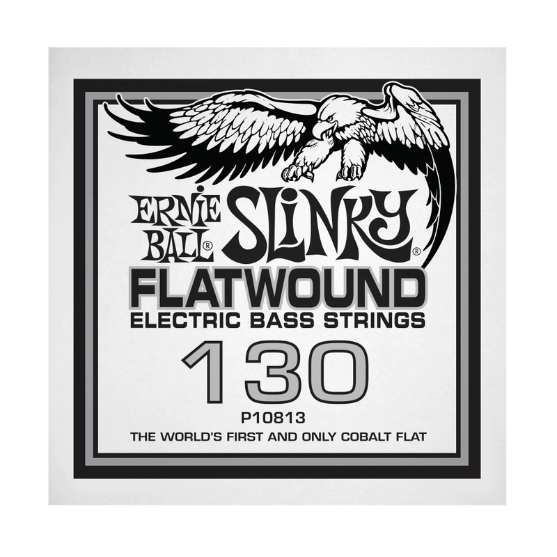 Ernie Ball 10813EB  Slinky Flatwound Electric Bass String - .130