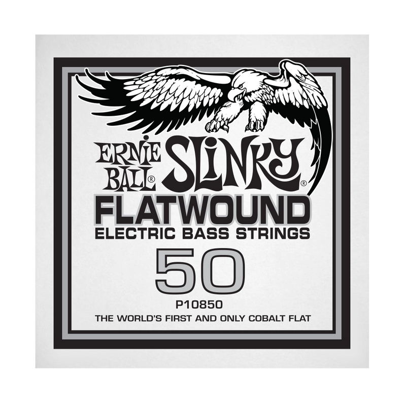 Ernie Ball 10850EB Slinky Flatwound Electric Bass String - .050