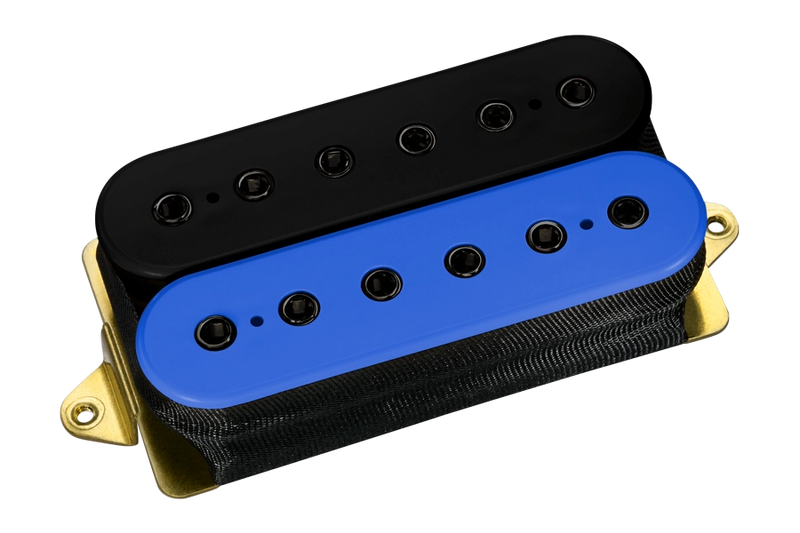 DiMarzio DP104F Super 2 F-Spaced Humbucker Pickup (Black & Blue With Black Poles)